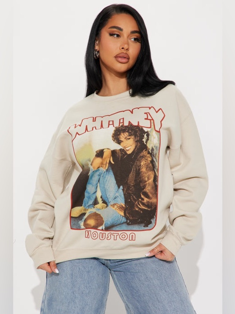 Whitney Houston Crew Neck Sweatshirt- Size S